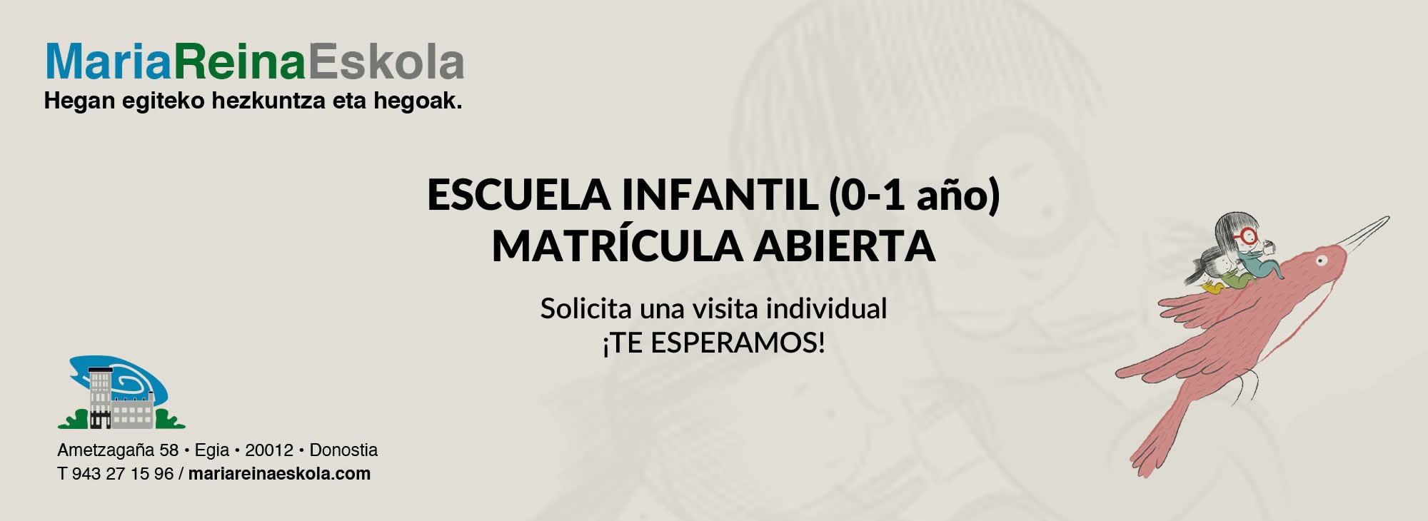 Maria Reina Eskola, centro educativo en Donostia San Sebastián, en el barrio de Egia