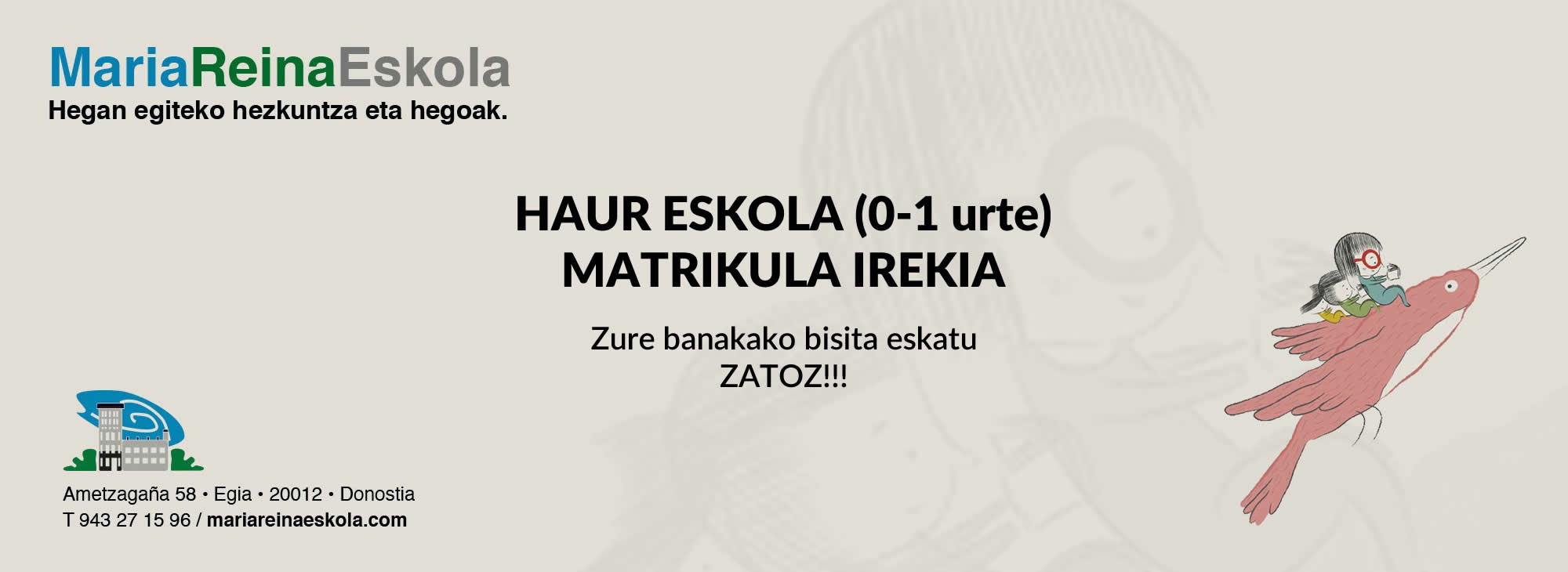 Maria Reina Eskola ikastetxea Donostiako Egia auzoan