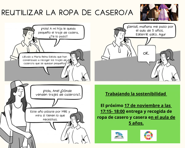 Los grupos EHULEAK de Maria Reina Eskola existen para incentivar el compromiso de las familias, de los/as trabajadores/as y del alumnado con el colegio